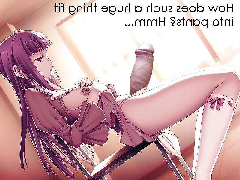 8P Anime Girls playing with a Real Cock (with captions) - No 79