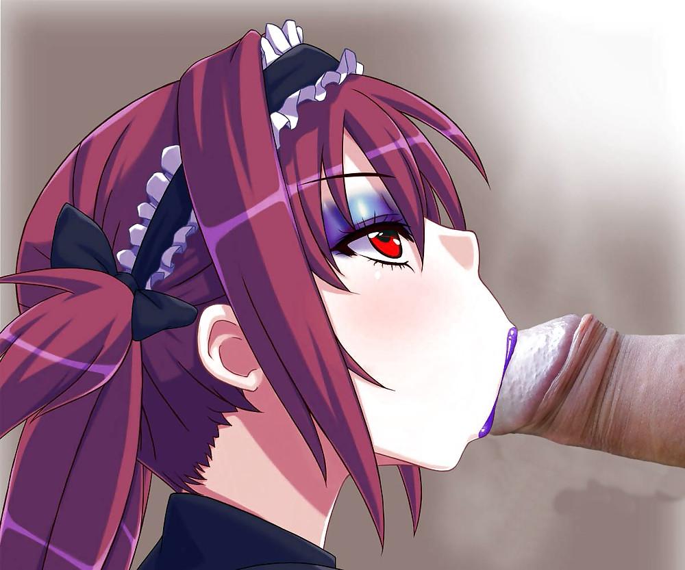8P Anime Girls playing with a Real Cock (with captions) - No 71