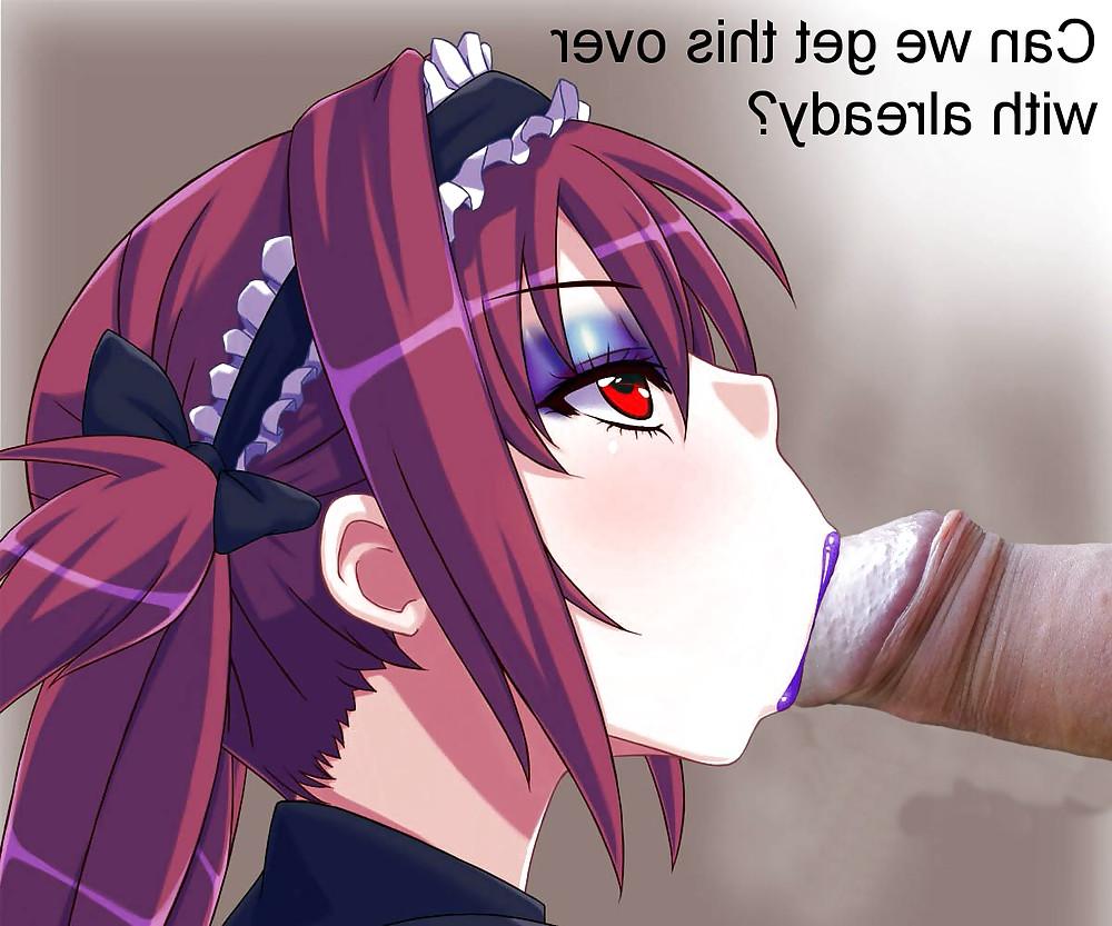 8P Anime Girls playing with a Real Cock (with captions) - No 71