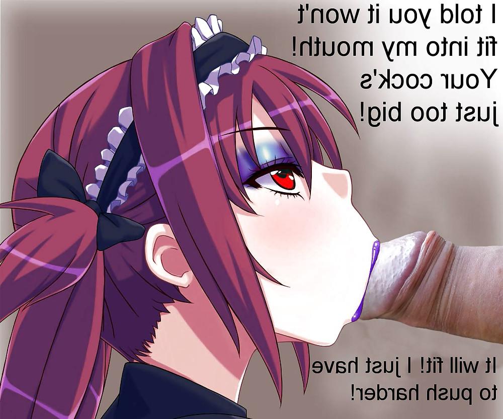 8P Anime Girls playing with a Real Cock (with captions) - No 71