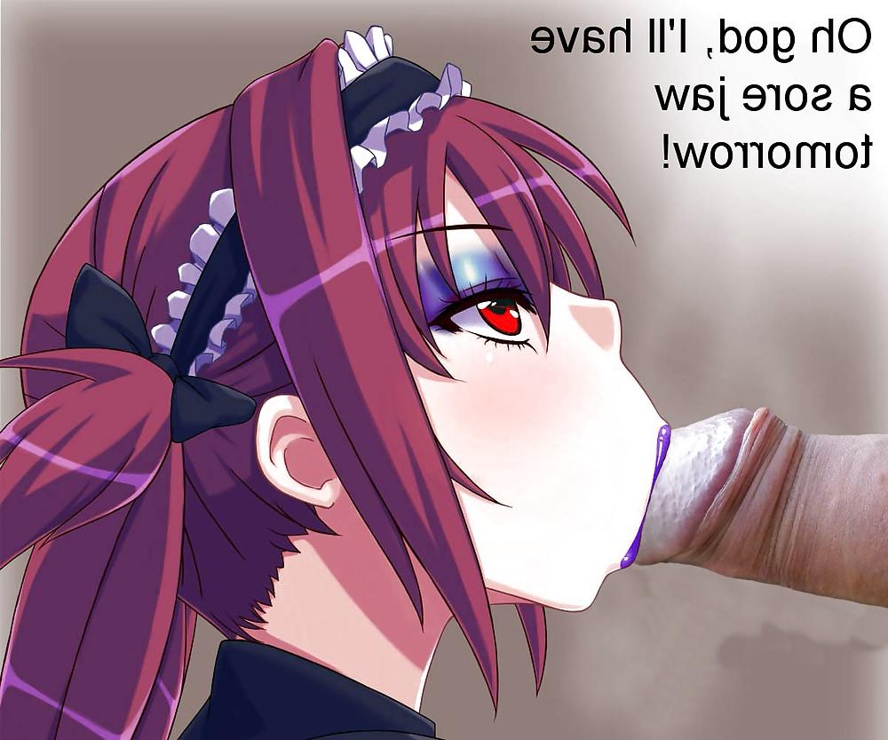 8P Anime Girls playing with a Real Cock (with captions) - No 71