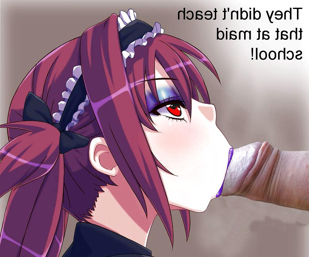 8P Anime Girls playing with a Real Cock (with captions) - No 71
