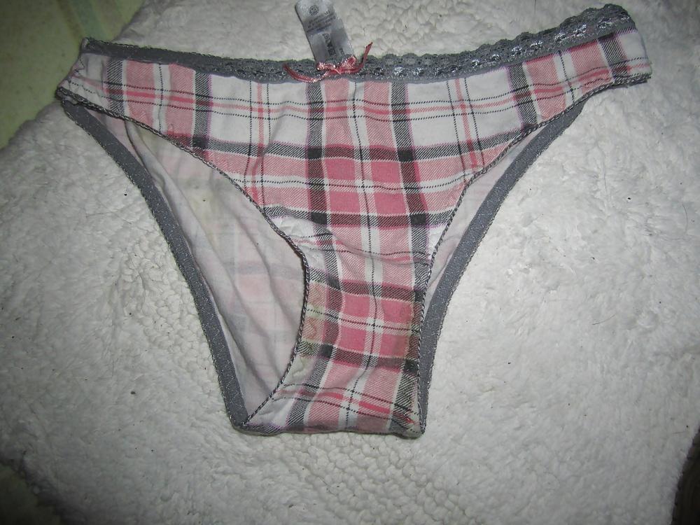 25P Cum on bra's and panties .