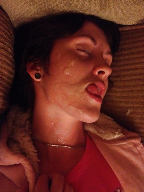 25P Cummed on amateurs Eyes Closed 2