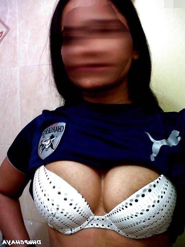 12P Indian babe down blouse and bra exposing lovely boobies 