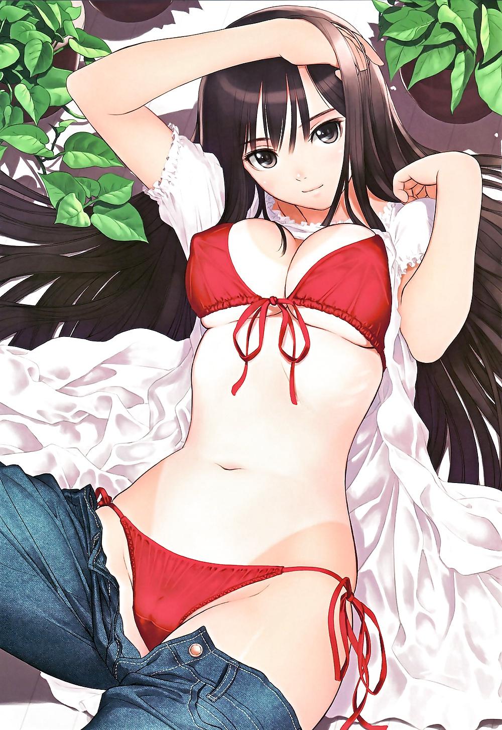 25P Anime girls in swimsuits