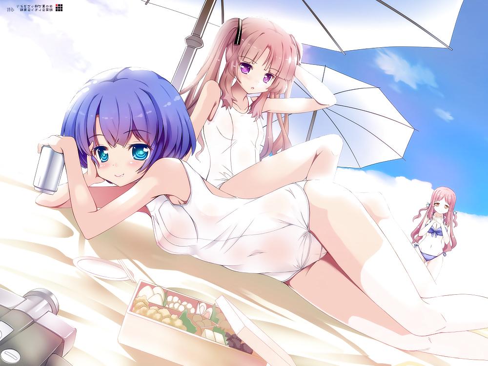 25P Anime girls in swimsuits