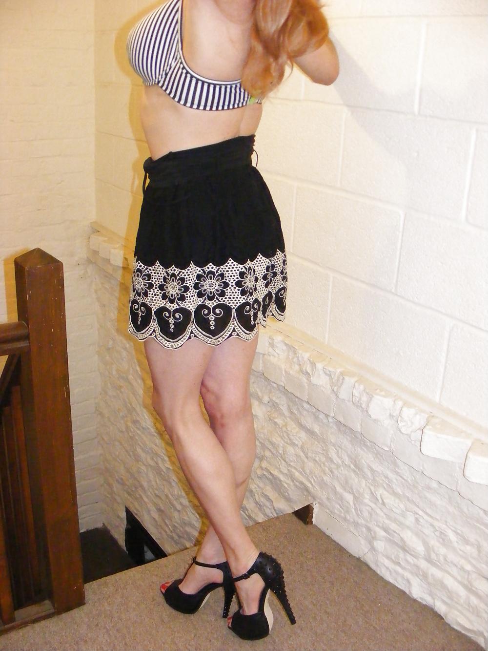 25P Black panties and stripy bra