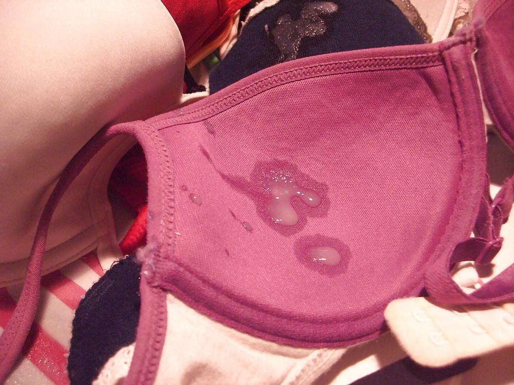 6P Licking and cumming on my cousin's bra and panties.
