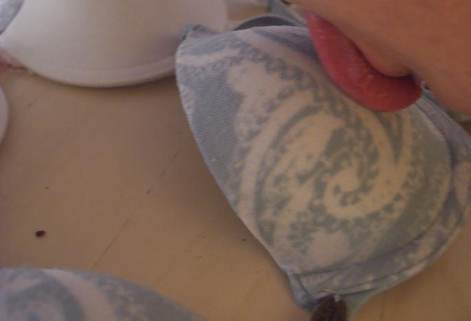 6P Licking and cumming on my cousin's bra and panties.