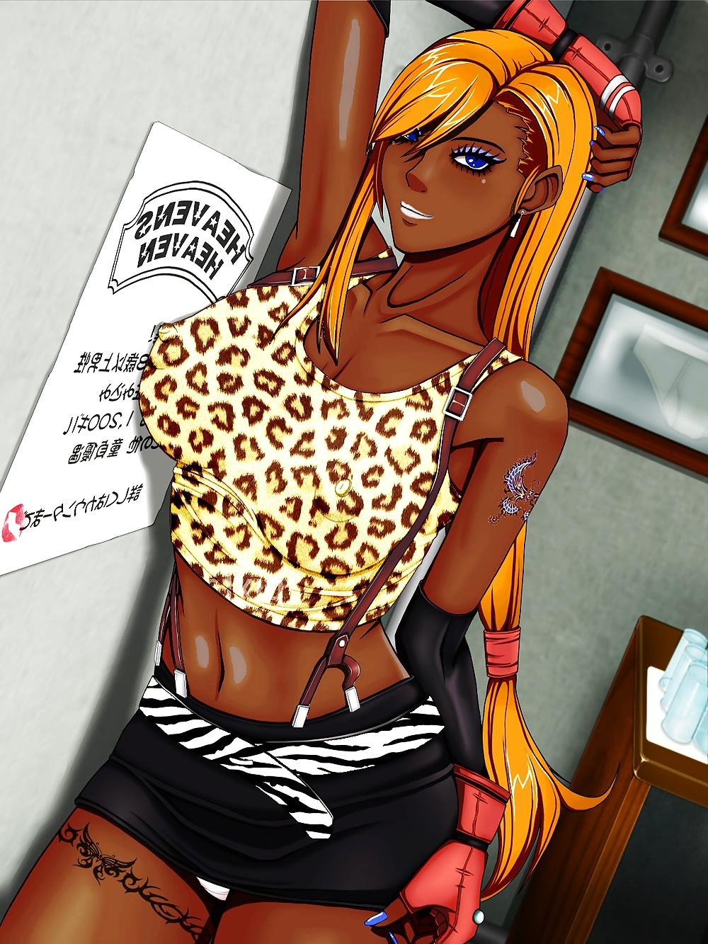 25P Sexy Black Darkskin Ebony Thick Bodied Hentai Anime Girls