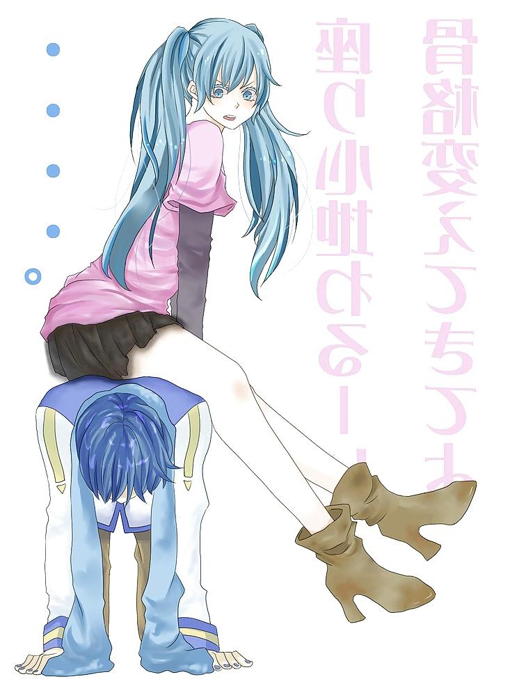 25P Anime style: human chair