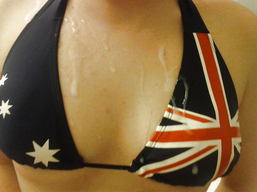 25P Bra and Cleavage Covered in Cum 