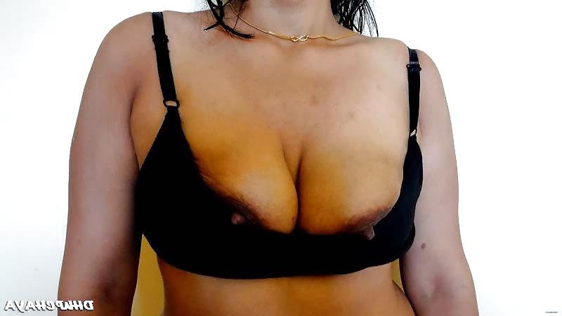 6P Black bra aunty