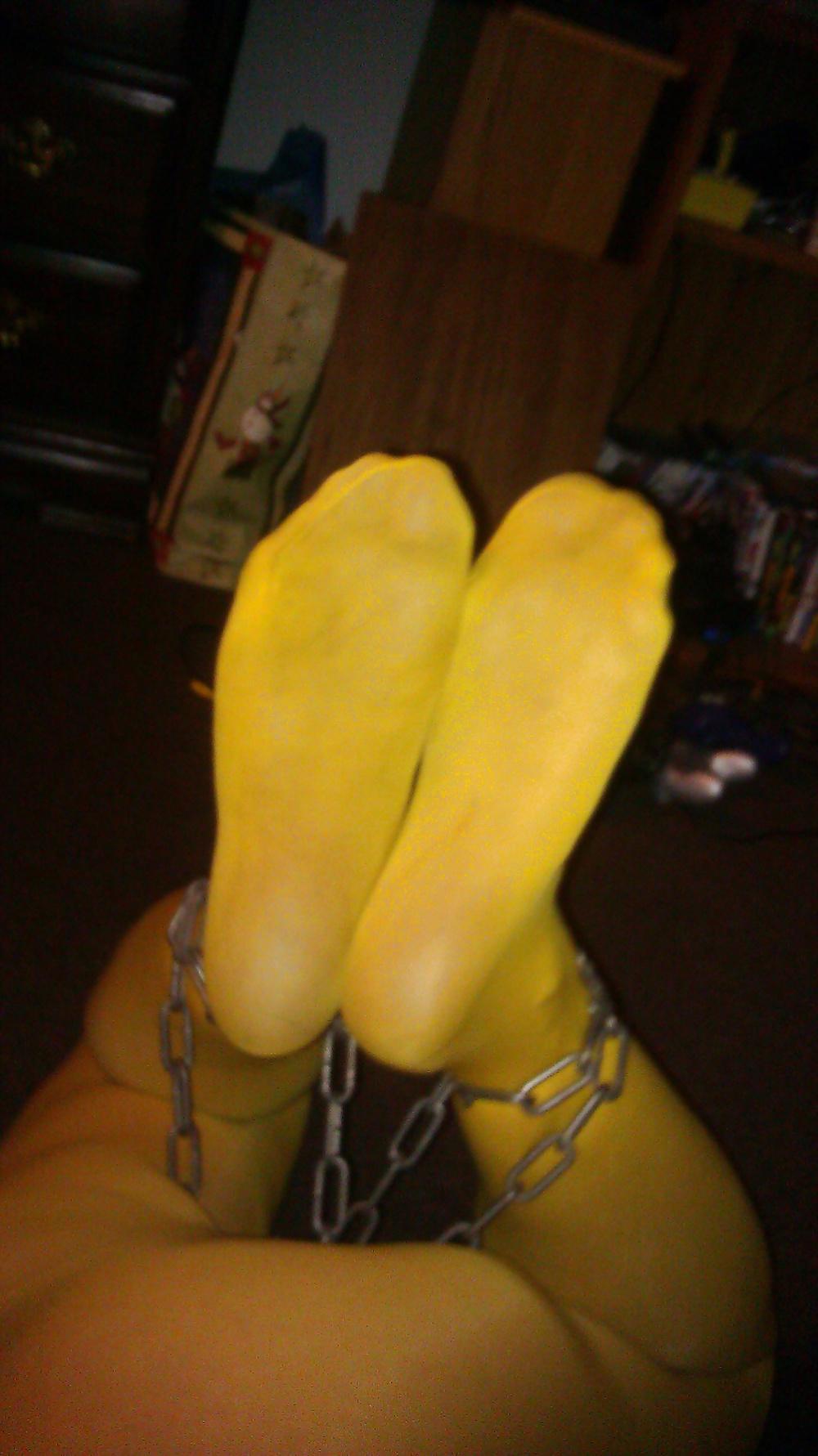 6P My Cock and Feet Chained in Pantyhose #3
