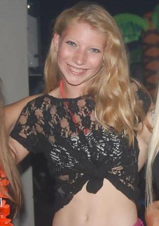 25P Danish teens-223-224-bra panties beach party cleavage 
