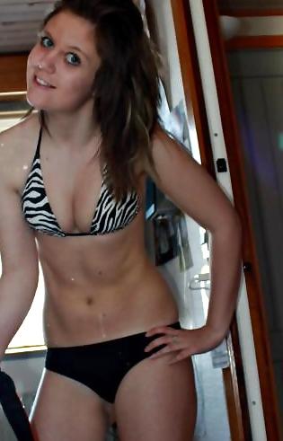 25P Danish teens-223-224-bra panties beach party cleavage 