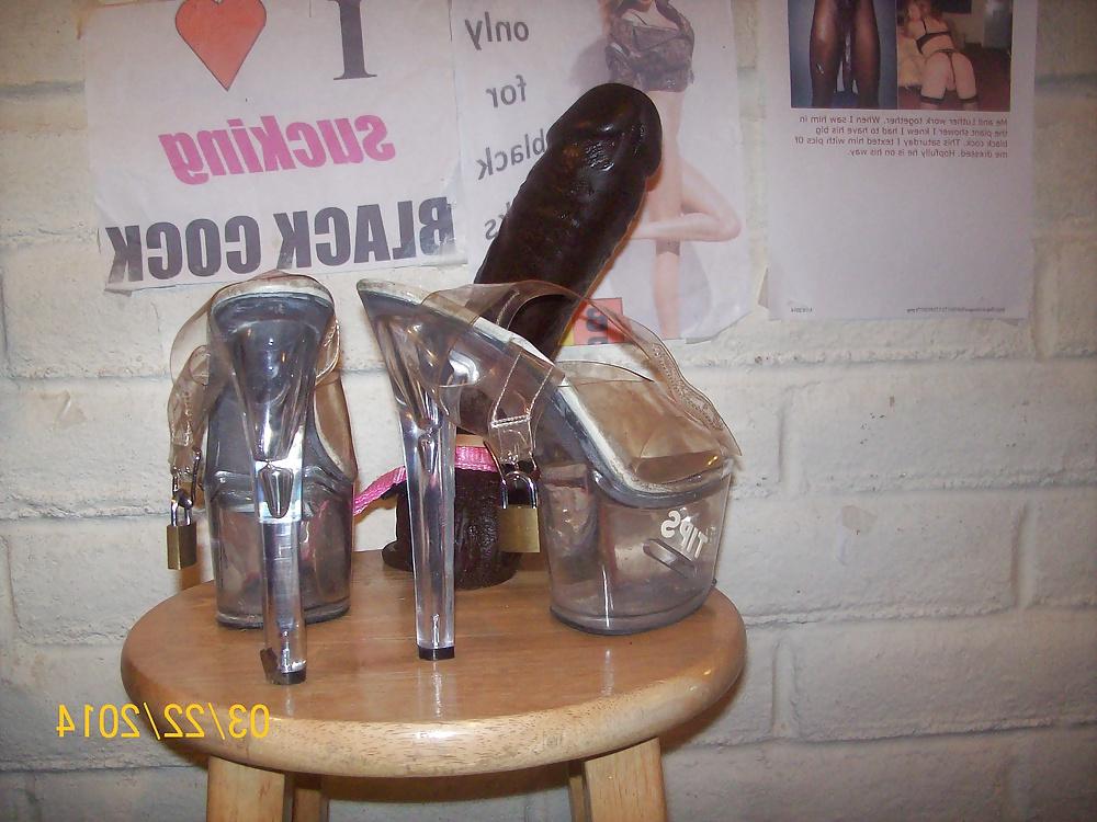 14P Tgirl BBC slut teases Yummy BlackMan's BB12inchC for fun