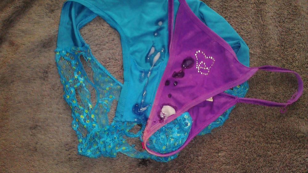 5P Cum on two pairs of panties