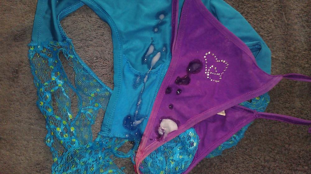 5P Cum on two pairs of panties