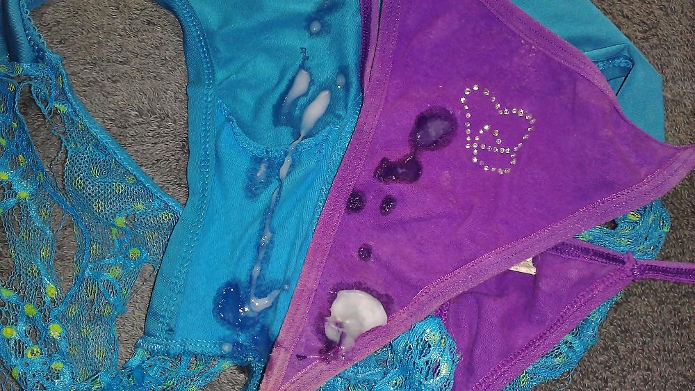 5P Cum on two pairs of panties