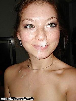 10P Girls with Green eyes taking facial