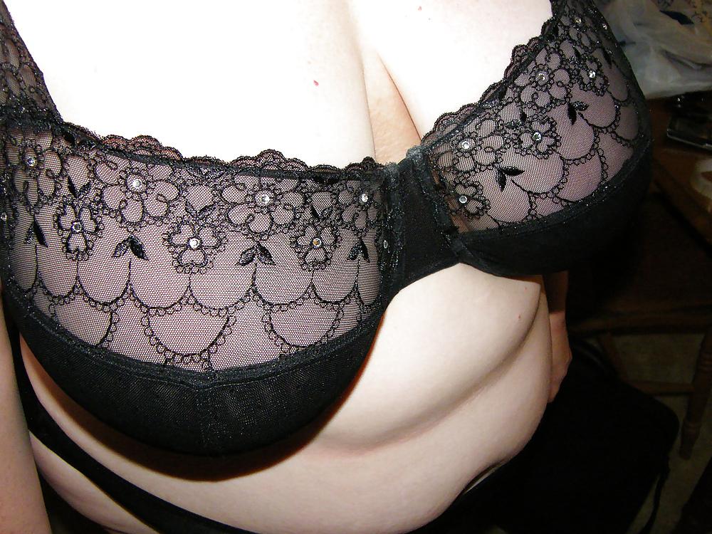 5P Black bra and panties