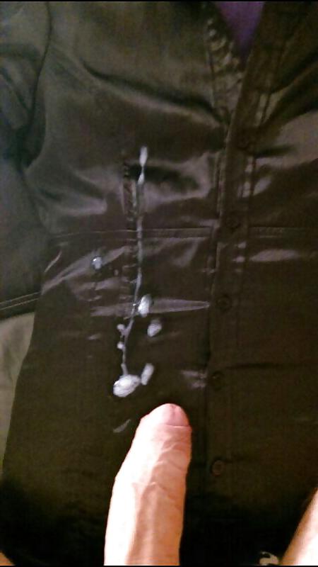 5P Cum on Satin Blouse