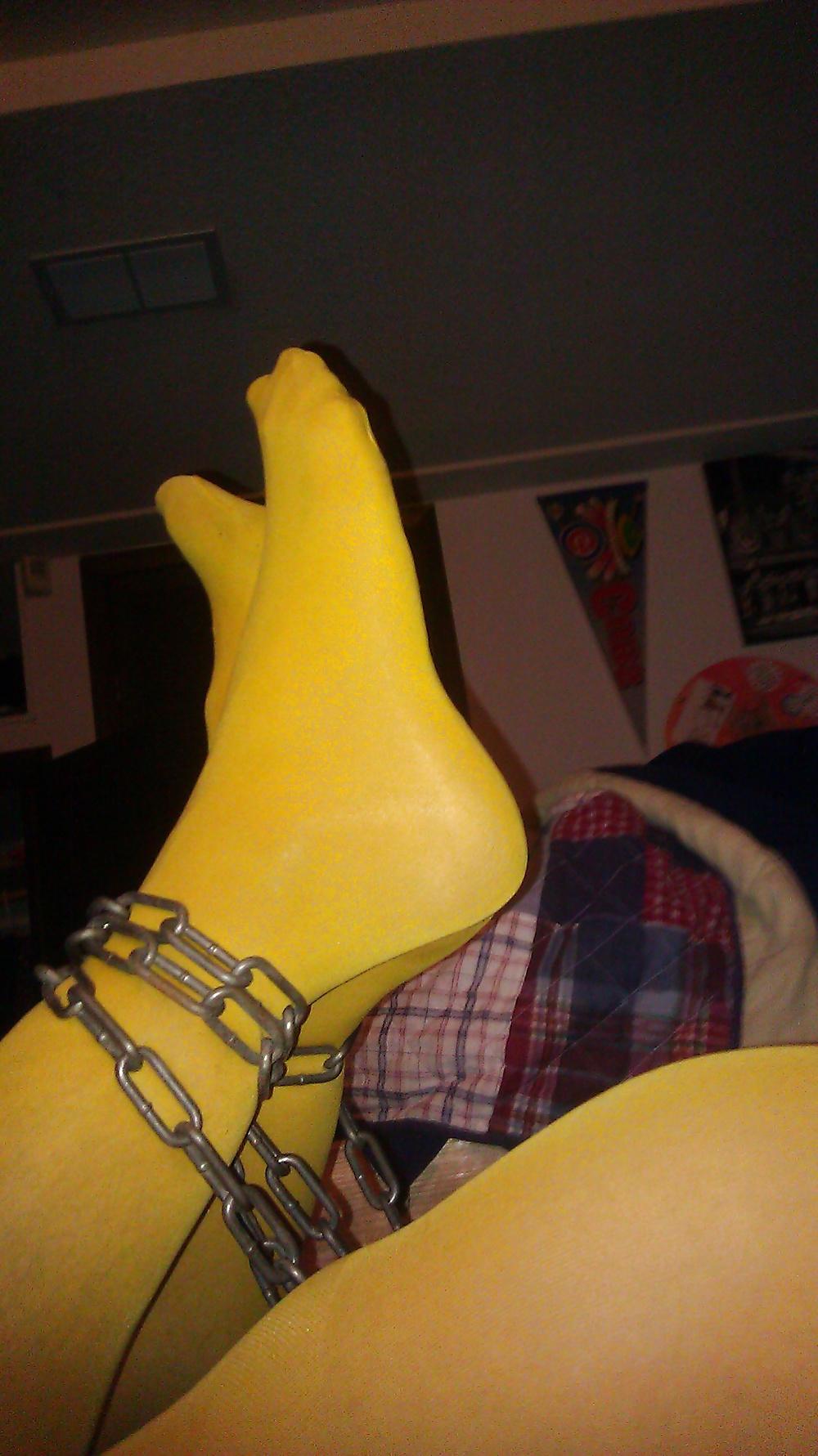6P My Cock and Feet Chained in Pantyhose #4