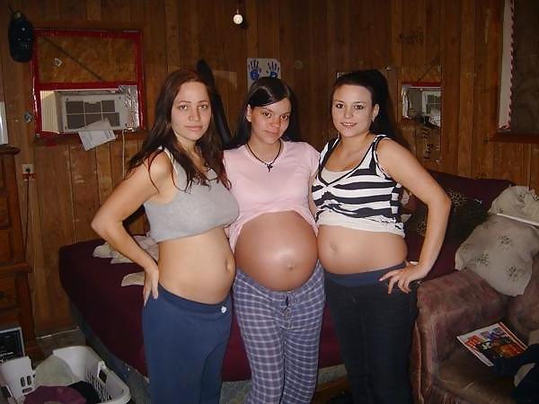 10P Slaggy pregnant teens used as a cum dumpster! part 5