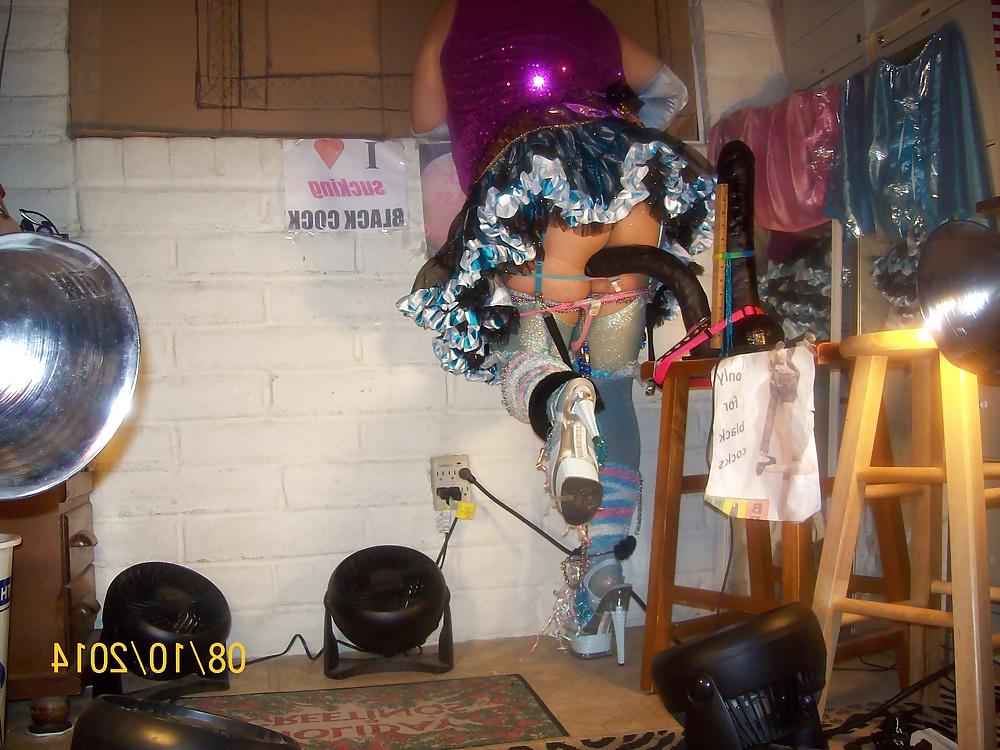 25P Tgirl BBC slut teases her Daddy Sidney's BB12inchC rock hard