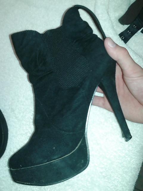 9P Cum on my friend's platform boot's