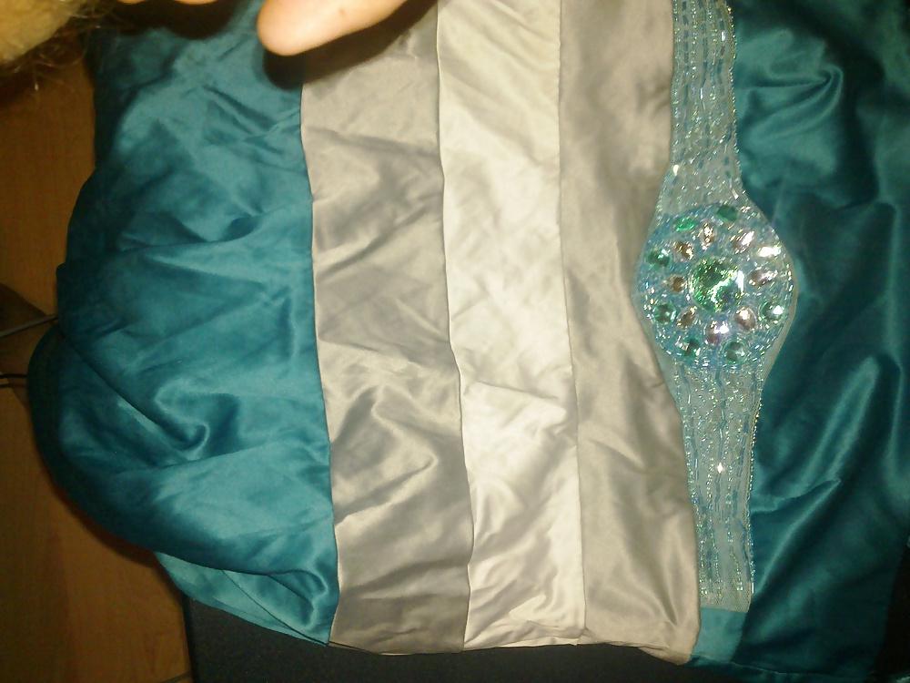9P Cum on satin dress