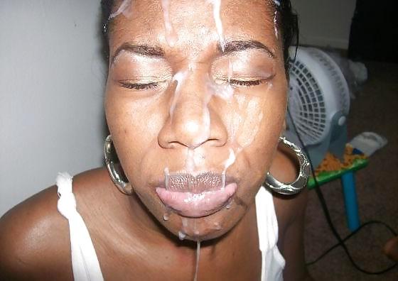 25P Ebony Facial Cumshots 2