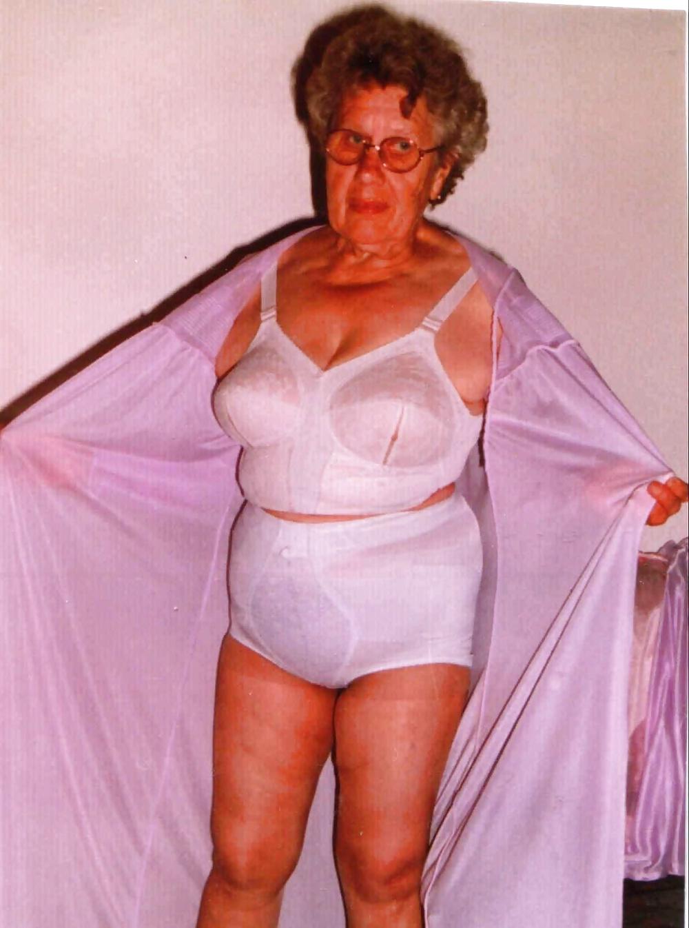 25P Grannies in their bra and knickers