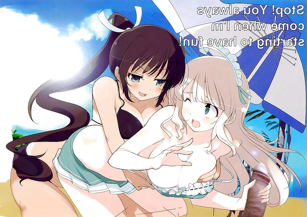 8P Anime Girls spielen mit einem echten Schwanz (mit Bildunterschriften) – Nr. 91
