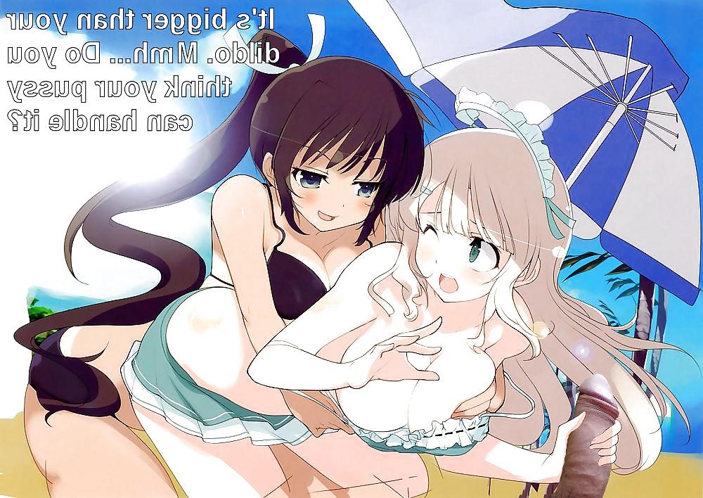 8P Anime Girls spielen mit einem echten Schwanz (mit Bildunterschriften) – Nr. 91
