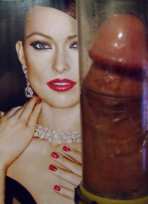 7P BIGflip Squirts Cum On Olivia Wilde