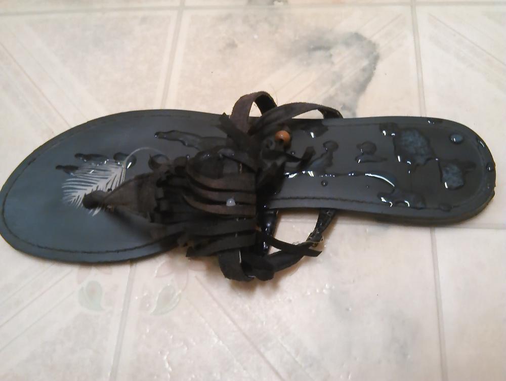 9P Cum on this sandal 