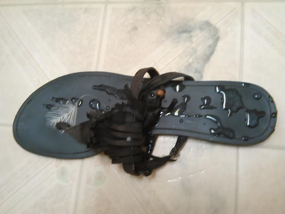 9P Cum on this sandal 