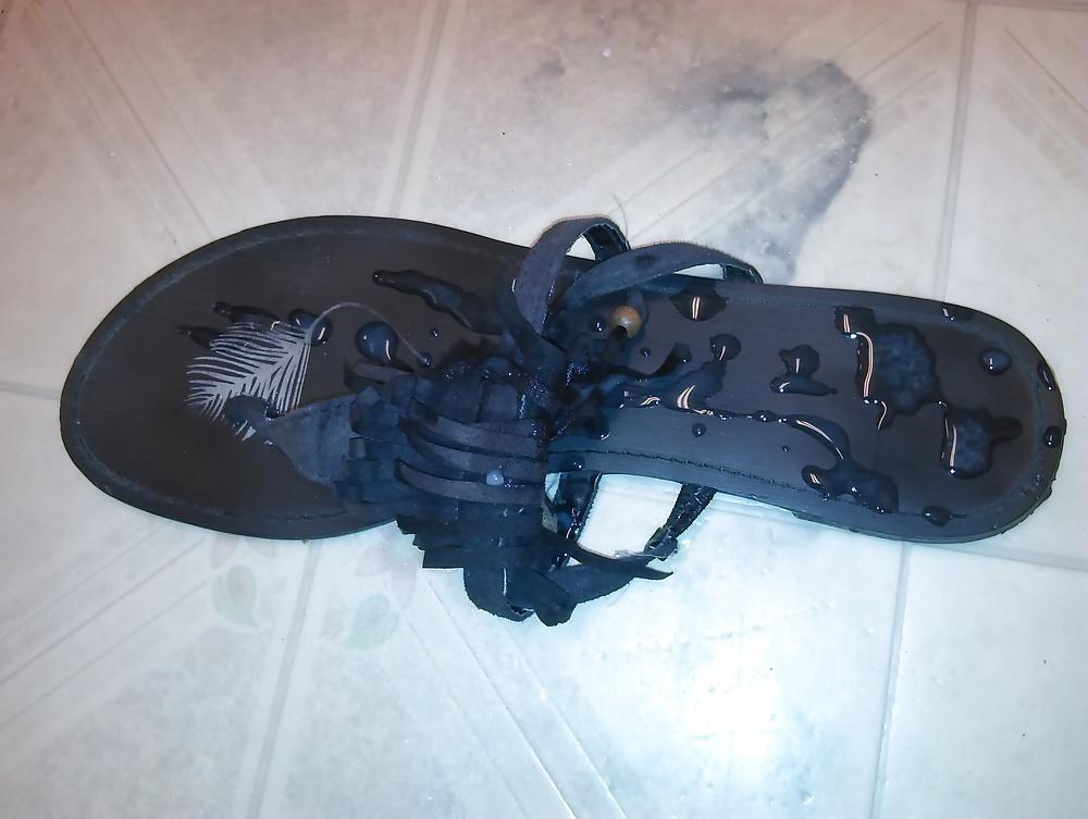 9P Cum on this sandal 