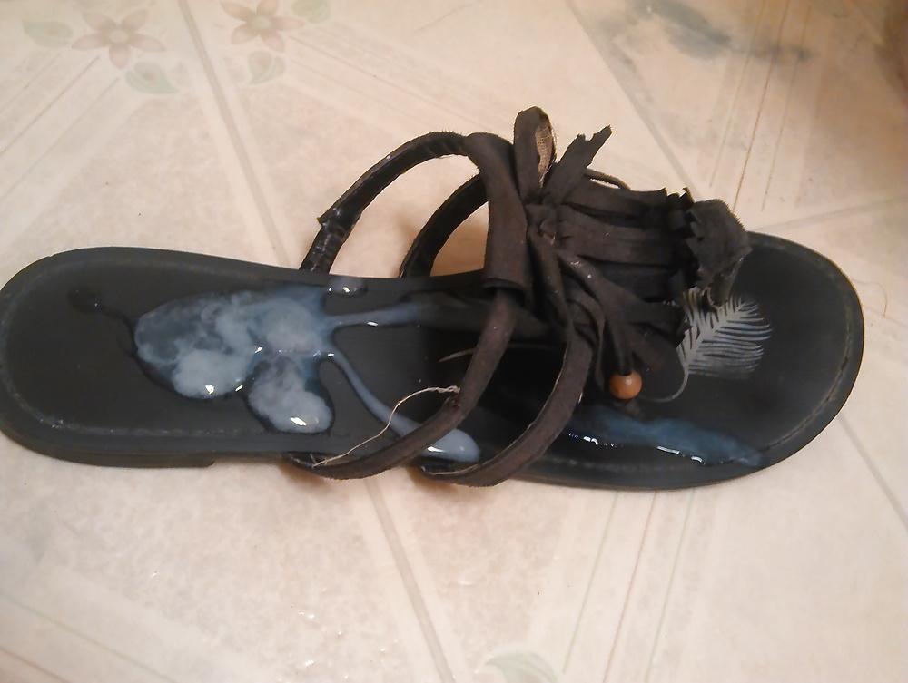 9P Cum on this sandal 