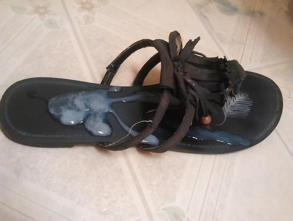 9P Cum on this sandal 