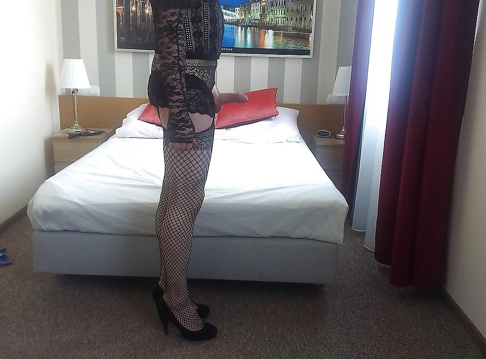9P In a hotel room -  lace lingerie & heels