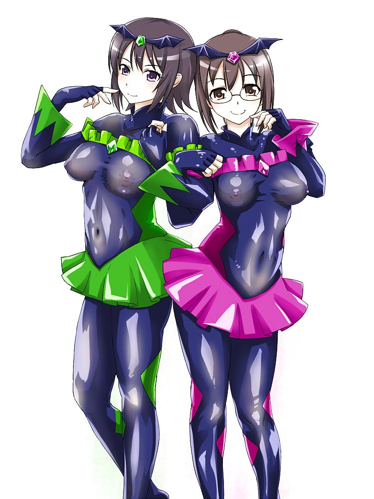 25P Anime style: bodystocking, transparent bodysuit