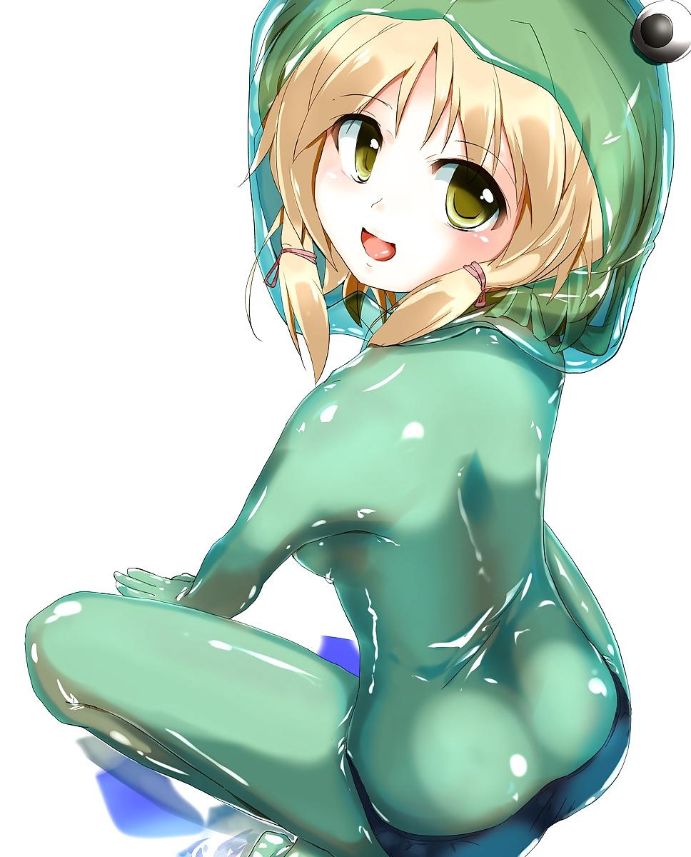 25P Anime style: bodystocking, transparent bodysuit