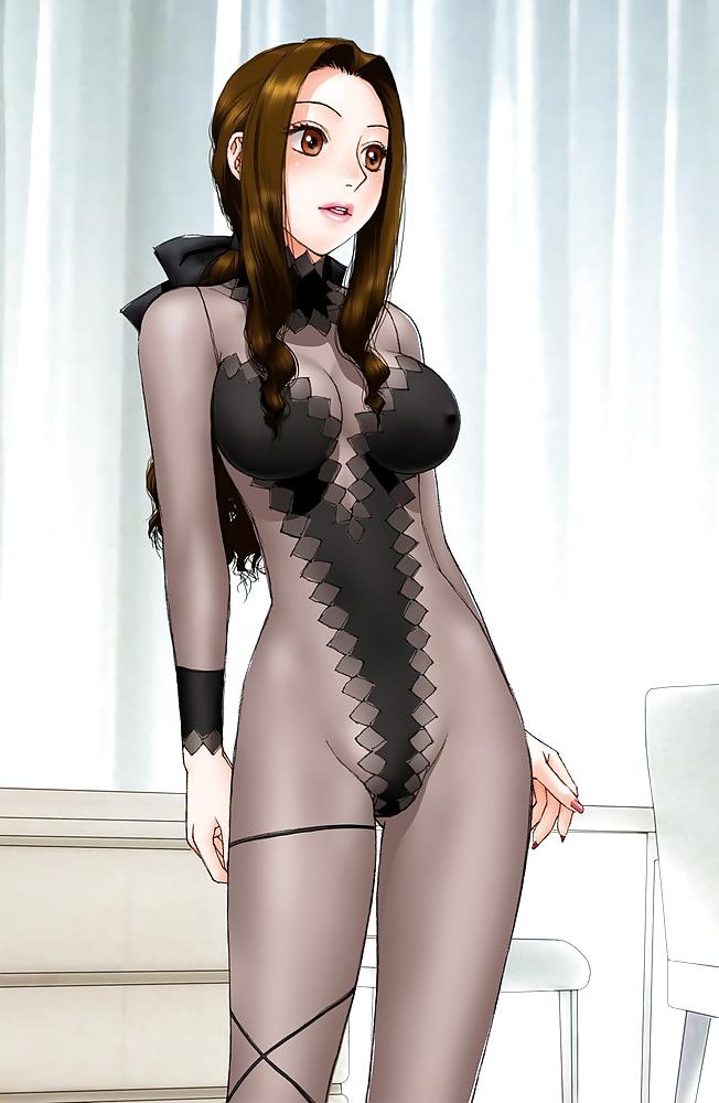 25P Anime style: bodystocking, transparent bodysuit