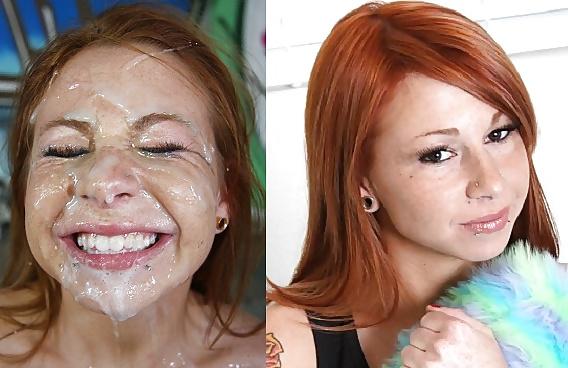 25P Before and after facials and cumshots.