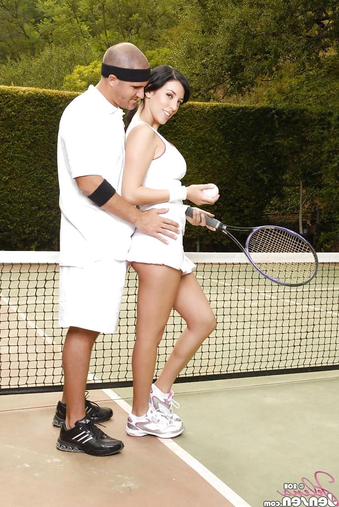15P Jelena Jensen Tennis Court Fuck