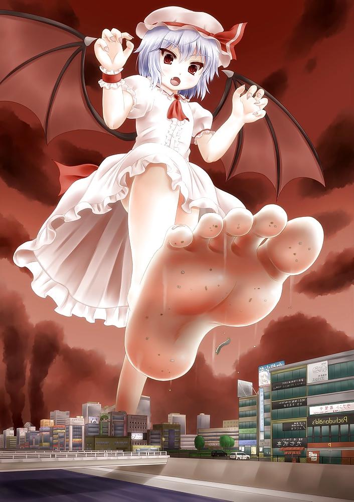 25P Anime style: giantess femdom-feet